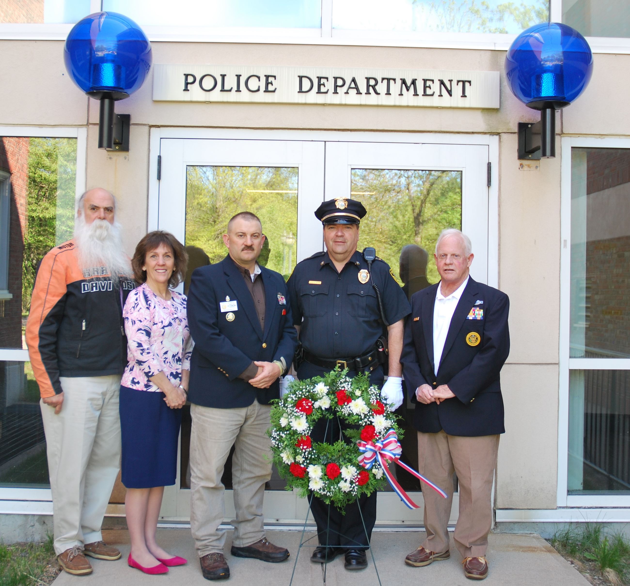 In front of Hingham Police Station